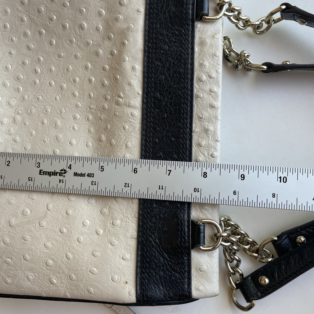 Kate Spade New York Darcy Road Trip Cream‎ Shoulder Satchel Bag Ostrich Embossed - Picture 8 of 16